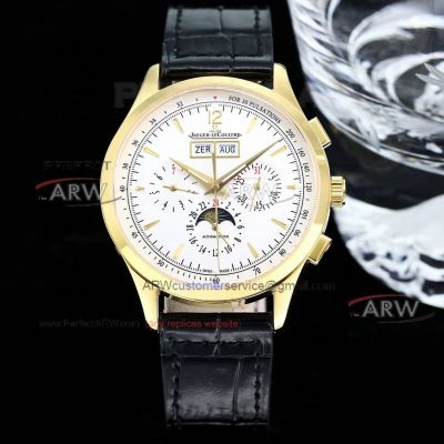 Swiss Clone Jaeger-LeCoultre Master Control Calendar Yellow Gold Case Watch